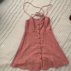 Red/white striped dress